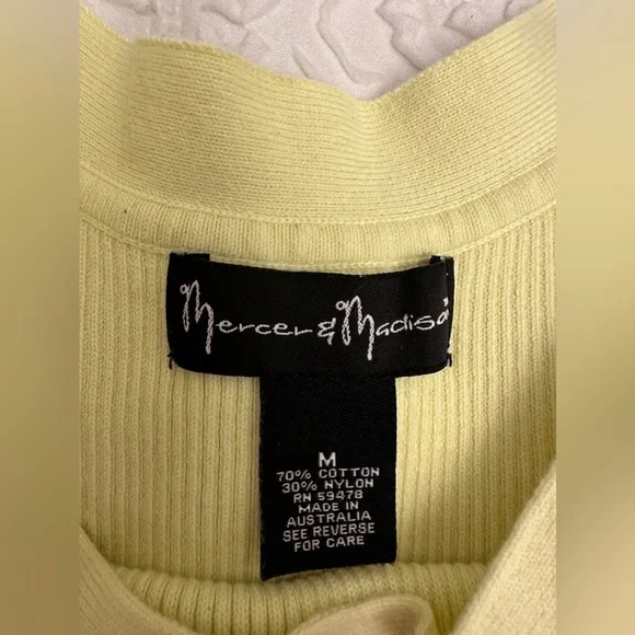 Yellow Ribbed Tee - Picture 2 of 2